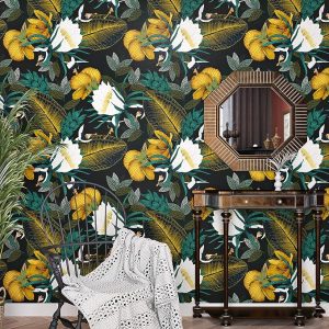 Idées de couleurs pour accompagner un papier peint jungle