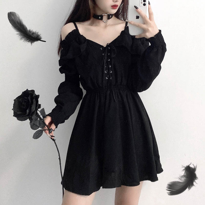 The Flattering Silhouette of a Long Sleeve Black Dress