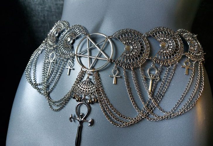 goth chain belt