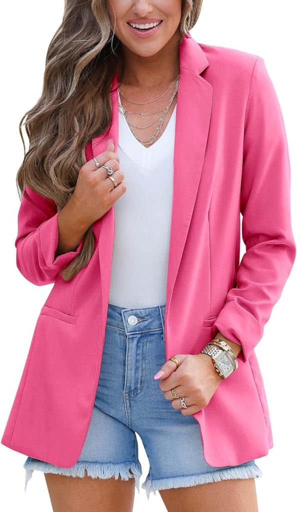 Pink Finesse: Elevating Your Autumn Look with a Blazer