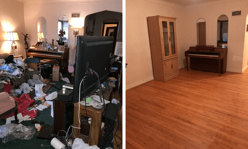 declutter hoarder's home