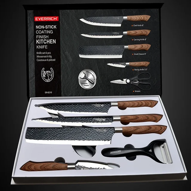 Damascus Kitchen Knife Set