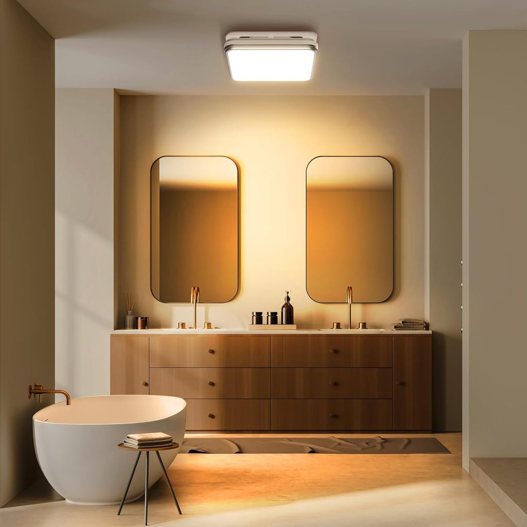 bathroom fan with light