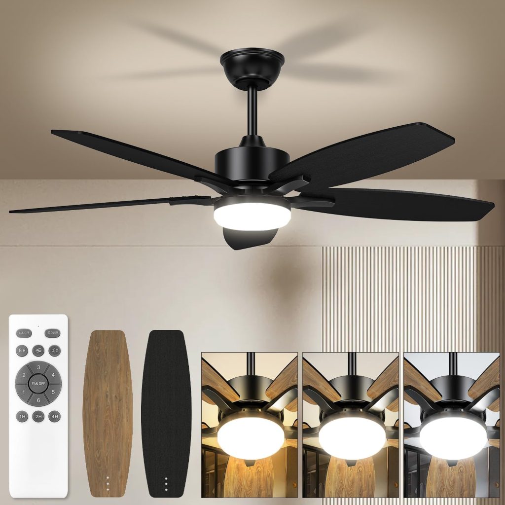 modern ceiling fan with light