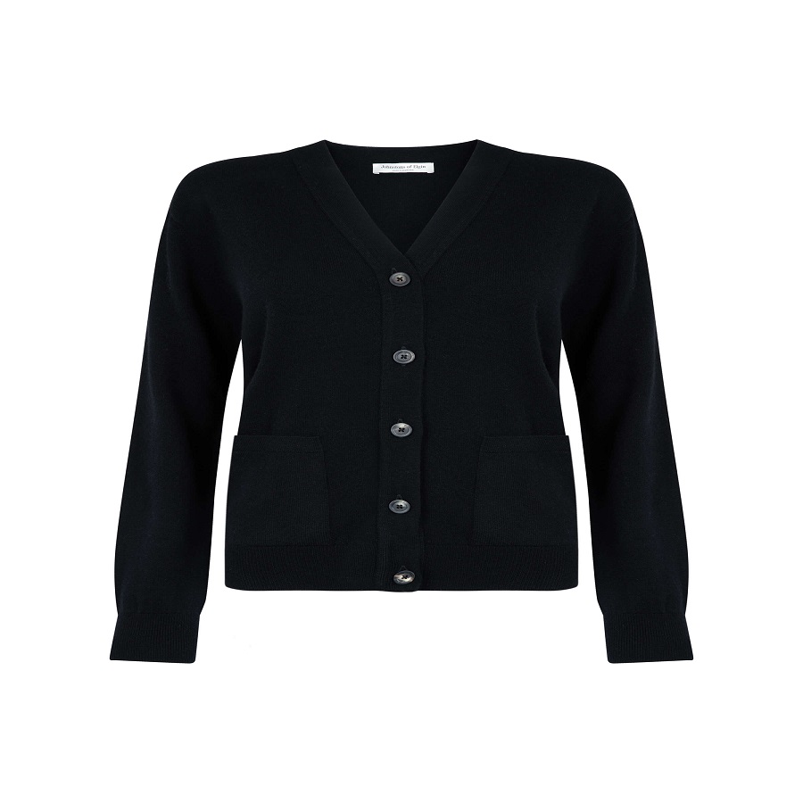 black cashmere cardigan
