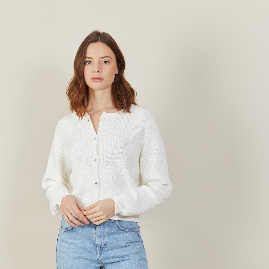 chunky cotton cardigan