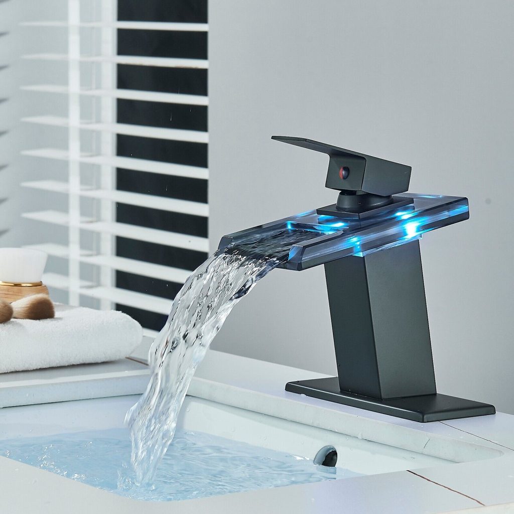 Glass waterfall faucets – stylish and simple faucet style