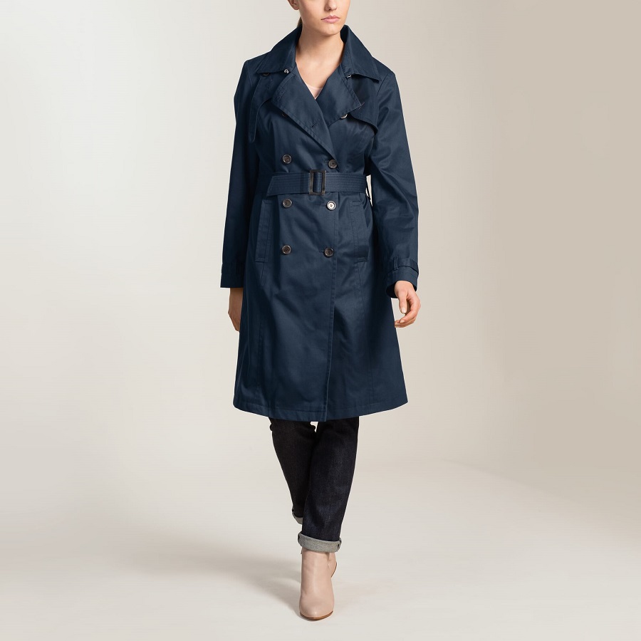 Black women's trench coat