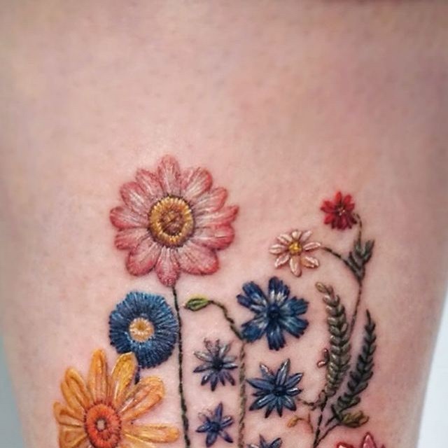 Embroidery Tattoo: Bold Body Art Redefined