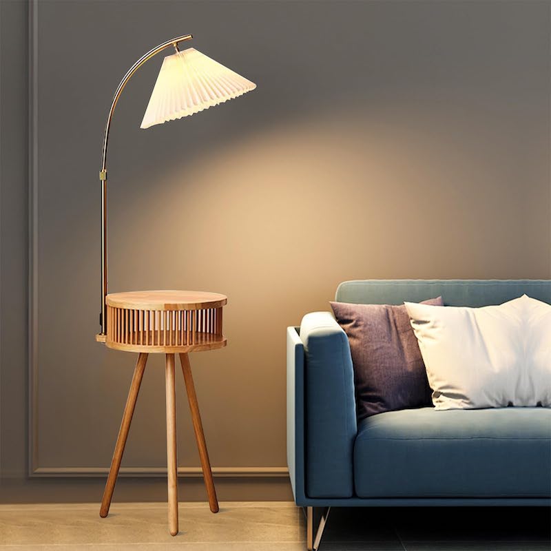 floor lamp and shade