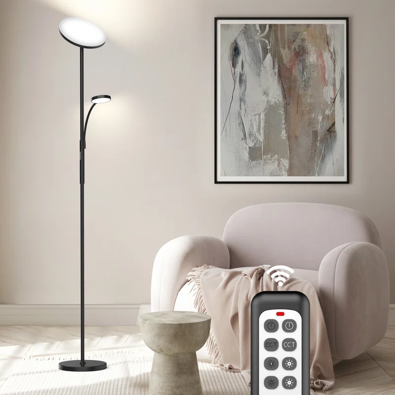 dimmable modern floor lamp with remote