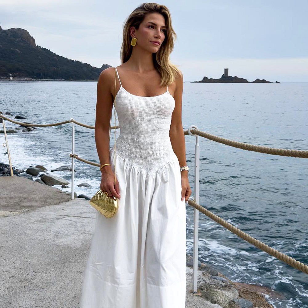white summer dress