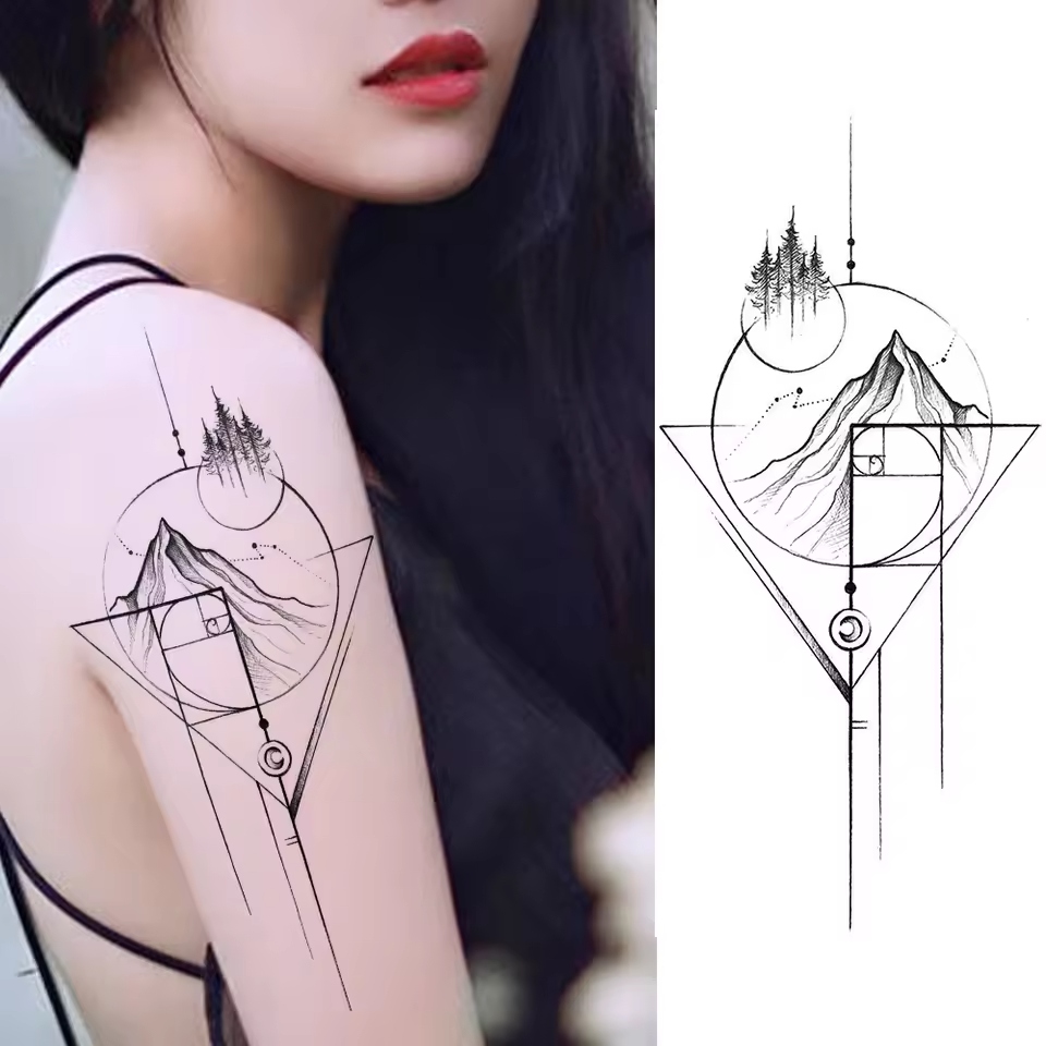 A mountain tattoo often represents strength and stability. It reflects the wearer's resilience and unwavering spirit.