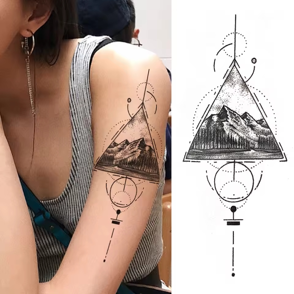 A mountain tattoo often represents strength and stability. It reflects the wearer's resilience and unwavering spirit.