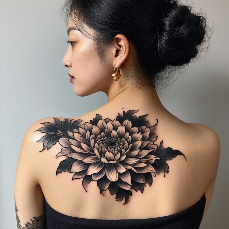 Chrysanthemum tattoos are a popular choice for body art enthusiasts.