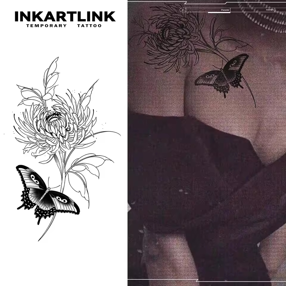 Chrysanthemum tattoos are a popular choice for body art enthusiasts.