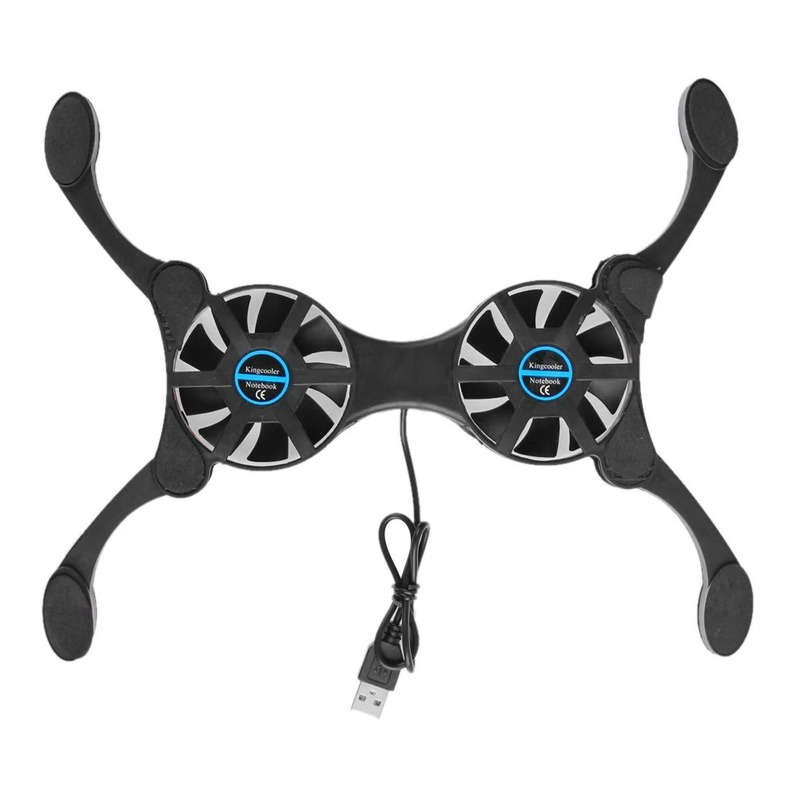 Foldable dual - fan laptop cooler