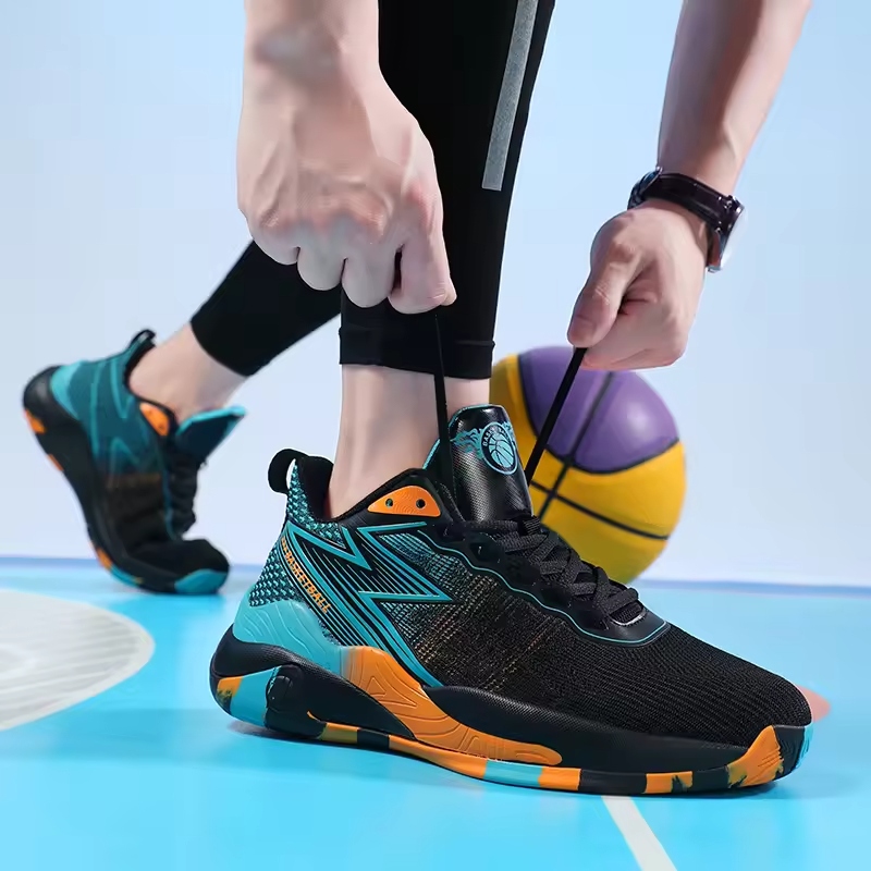 Basketball shoes offer support for quick pivots and jumps.