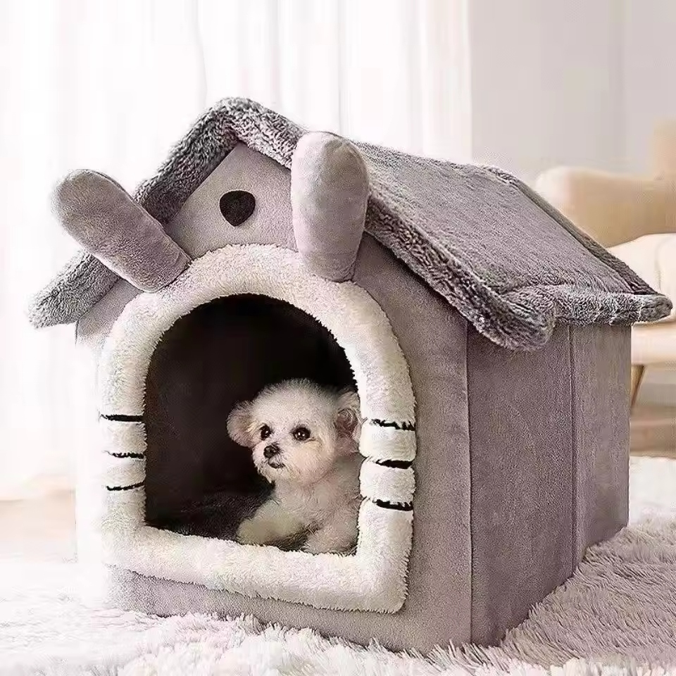 Fuzzy dog beds are a fantastic choice for keeping your pet cozy and content.