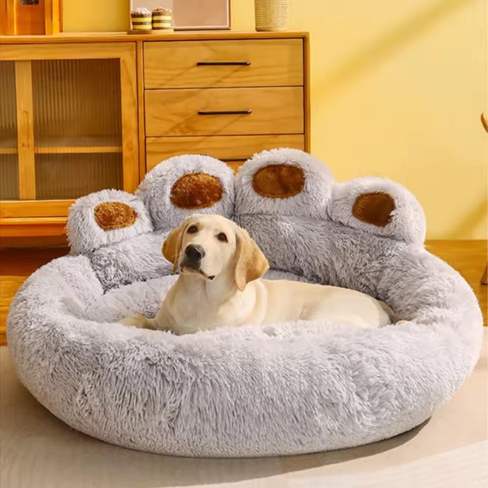 Fuzzy dog beds are a fantastic choice for keeping your pet cozy and content.