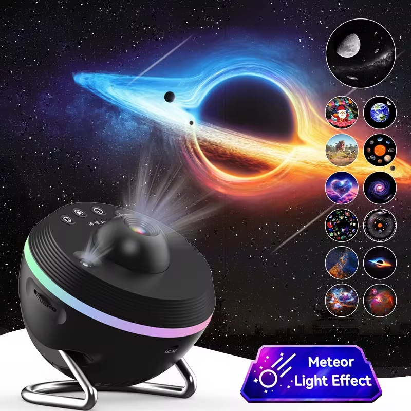 A star projector is a device that projects a starry sky onto ceilings or walls.