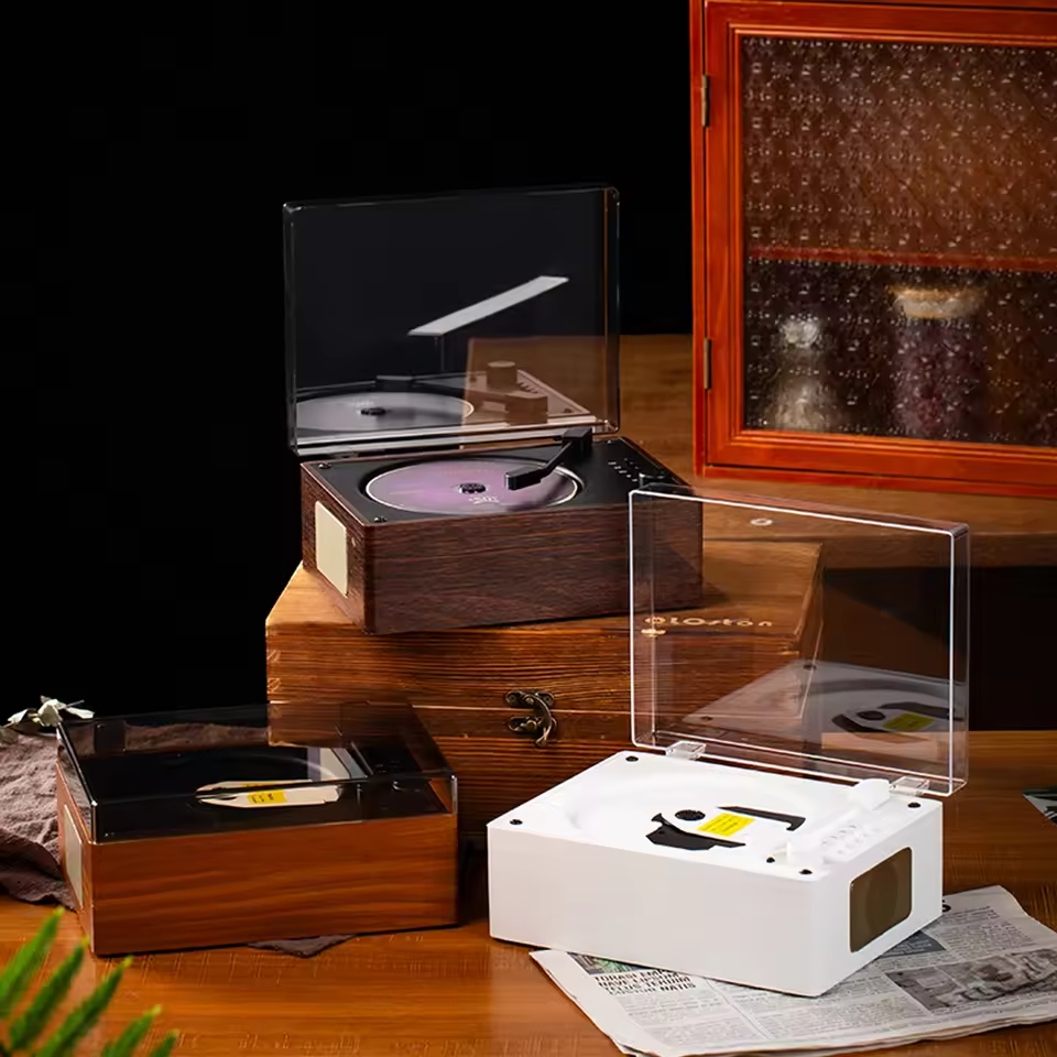 Vintage turntables are known for their rich, warm sound.