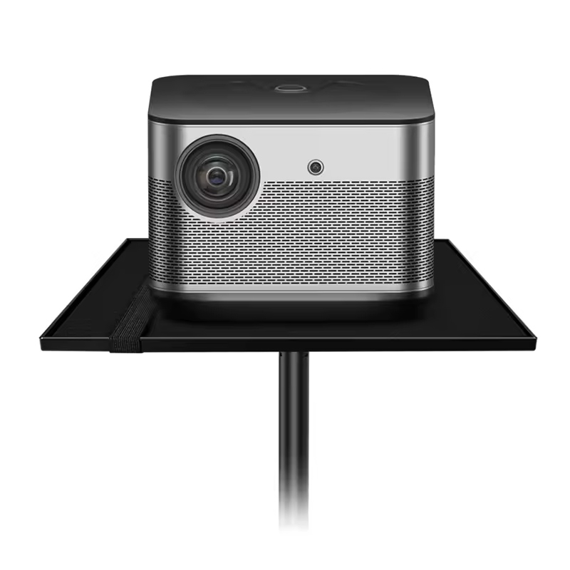 A projector stand is essential for both functionality and convenience.