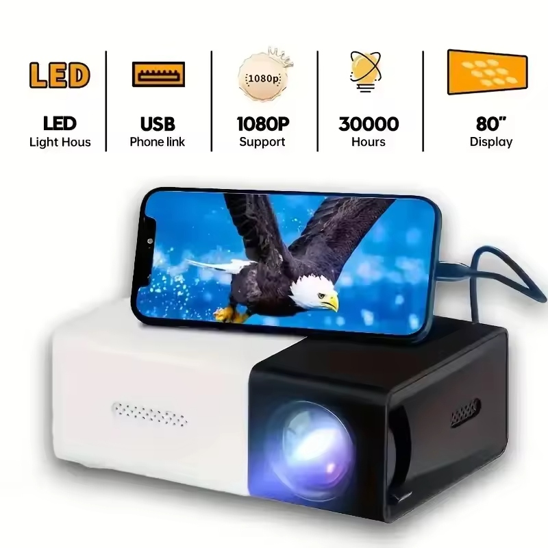 A phone projector is a compact device that connects to your smartphone to project images or videos onto a larger surface.