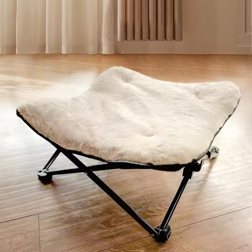 An outdoor dog bed offers dedicated space for dogs to relax outside.