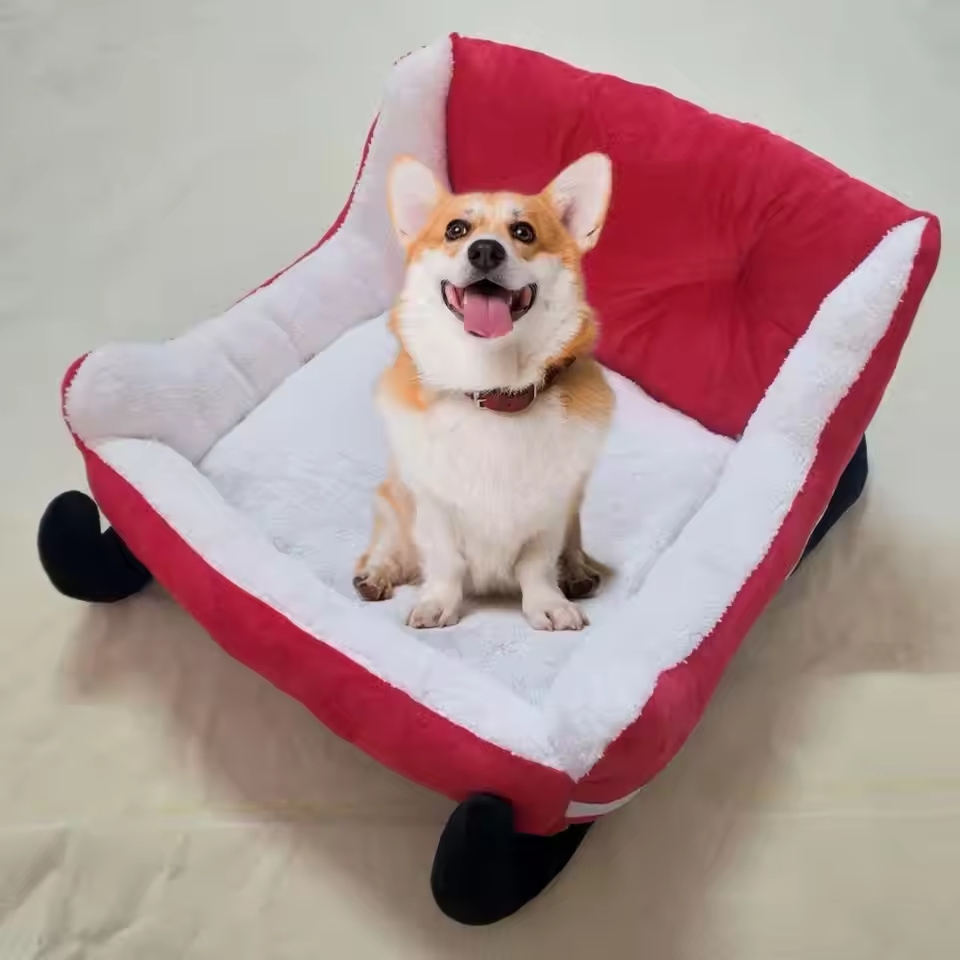 Fuzzy dog beds are a fantastic choice for keeping your pet cozy and content.