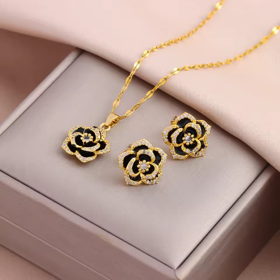 The jewelry overload look celebrates bold accessorizing.